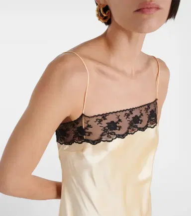 SIR Aries lace-trimmed silk slip dress | Thumbnail 3