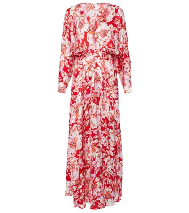 Poupette St Barth Ilona gathered floral midi dress