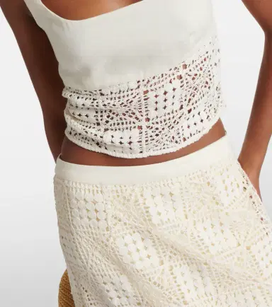 SIR Rayure linen crop top | Thumbnail 4
