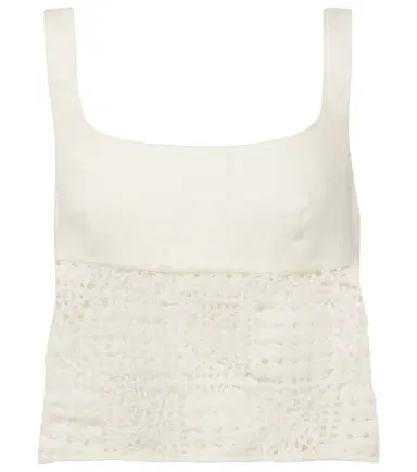 SIR Rayure linen crop top | Thumbnail 1