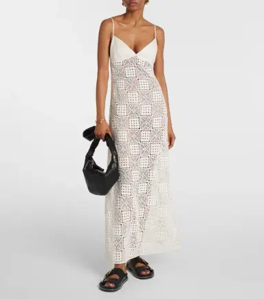 SIR Crochet cotton maxi dress | Thumbnail 2