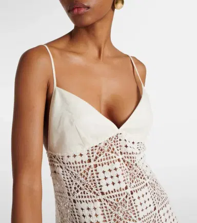 SIR Crochet cotton maxi dress | Thumbnail 4