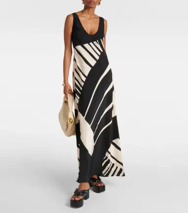 SIR Arte printed silk satin maxi dress | Thumbnail 2