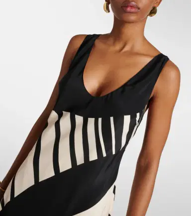 SIR Arte printed silk satin maxi dress | Thumbnail 3