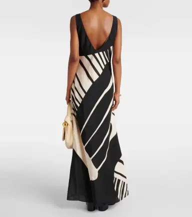 SIR Arte printed silk satin maxi dress | Thumbnail 4
