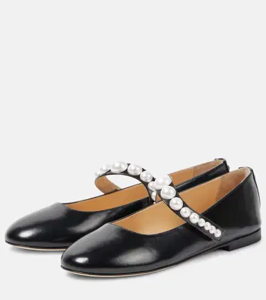 Mach & Mach Sirene embellished leather Mary Jane flats | Thumbnail 2