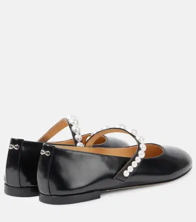 Mach & Mach Sirene embellished leather Mary Jane flats | Thumbnail 3