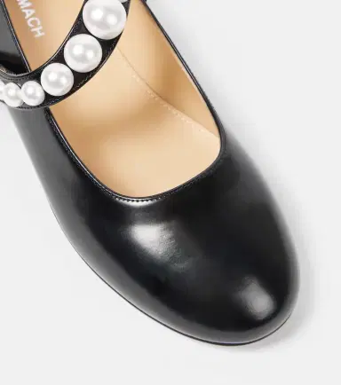 Mach & Mach Sirene embellished leather Mary Jane flats | Thumbnail 4