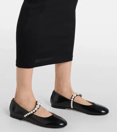 Mach & Mach Sirene embellished leather Mary Jane flats | Thumbnail 6