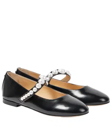 Mach & Mach Sirene embellished leather Mary Jane flats | Thumbnail 1