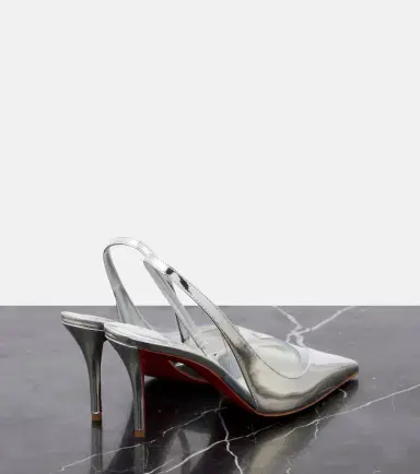 Christian Louboutin Posticha 80 metallic leather slingback pumps | Thumbnail 5