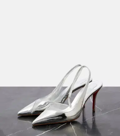 Christian Louboutin Posticha 80 metallic leather slingback pumps | Thumbnail 6