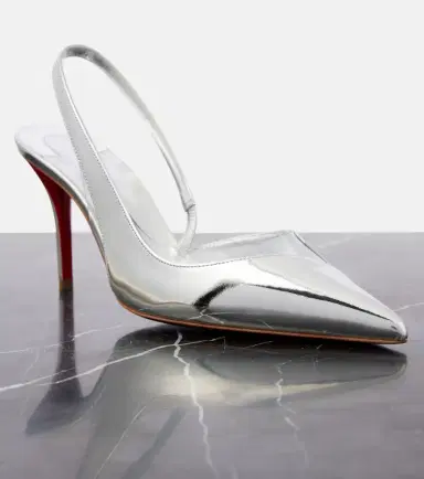Christian Louboutin Posticha 80 metallic leather slingback pumps | Thumbnail 7