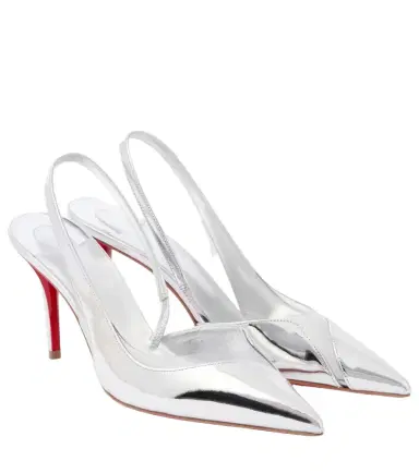 Christian Louboutin Posticha 80 metallic leather slingback pumps | Thumbnail 1