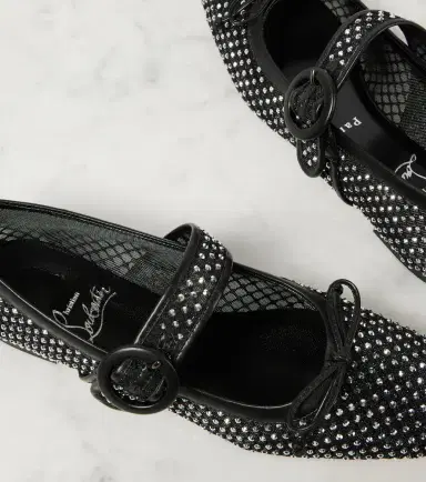 Christian Louboutin Mamastrapitina embellished mesh ballet flats | Thumbnail 2