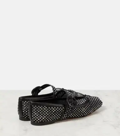 Christian Louboutin Mamastrapitina embellished mesh ballet flats | Thumbnail 3