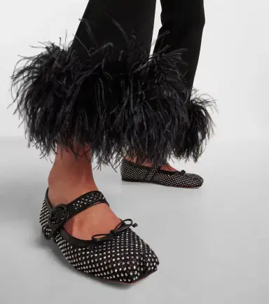 Christian Louboutin Mamastrapitina embellished mesh ballet flats | Thumbnail 5