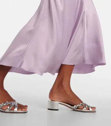 Aquazzura Crystal Mirage embellished leather mules | Thumbnail 7