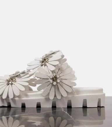 Christian Louboutin Flora Cool suede and leather slides | Thumbnail 5