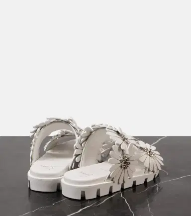 Christian Louboutin Flora Cool suede and leather slides | Thumbnail 6