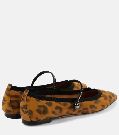 Aquazzura Romy leopard-print suede ballet flats | Thumbnail 3