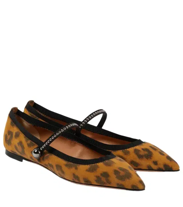 Aquazzura Romy leopard-print suede ballet flats