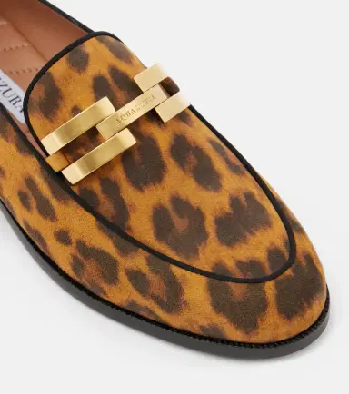 Aquazzura Brandi leopard-print leather loafers | Thumbnail 4