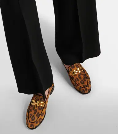 Aquazzura Brandi leopard-print leather loafers | Thumbnail 7