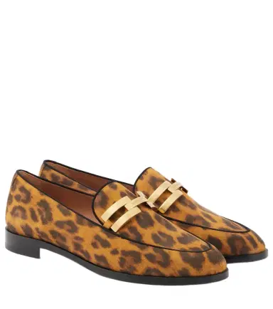 Aquazzura Brandi leopard-print leather loafers | Thumbnail 1