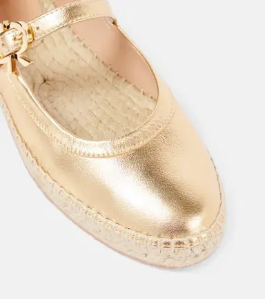 Gianvito Rossi Elda metallic leather espadrilles | Thumbnail 3