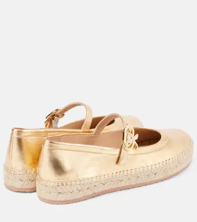 Gianvito Rossi Elda metallic leather espadrilles | Thumbnail 4