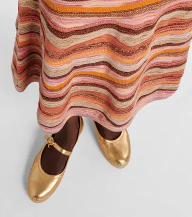 Gianvito Rossi Elda metallic leather espadrilles | Thumbnail 6