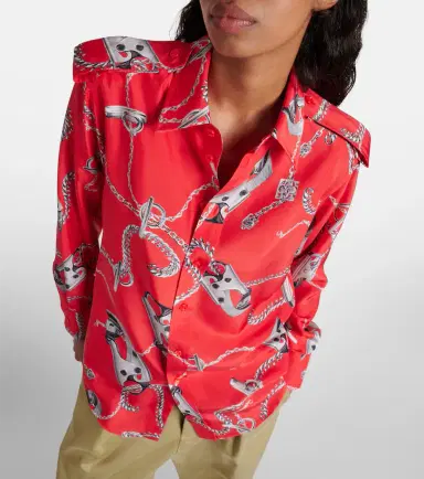 Burberry Printed silk shirt | Thumbnail 5