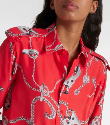 Burberry Printed silk shirt | Thumbnail 6