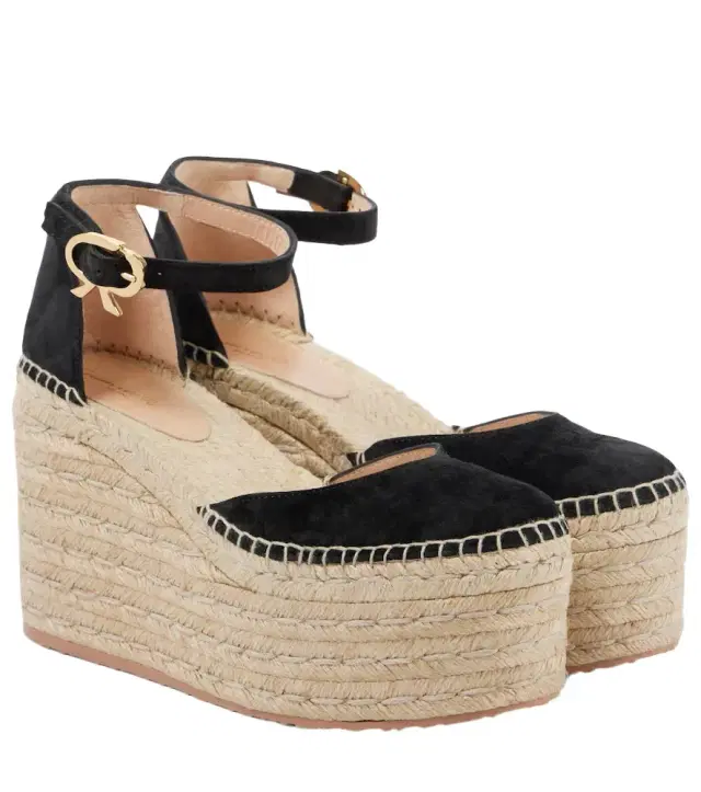 Gianvito Rossi Suede platform espadrille wedges