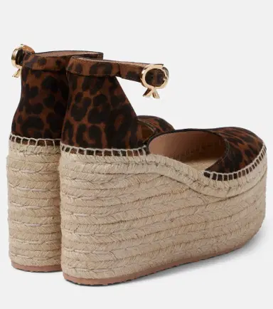 Gianvito Rossi Leopard-print suede espadrille wedges | Thumbnail 2