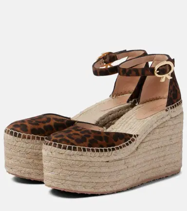 Gianvito Rossi Leopard-print suede espadrille wedges | Thumbnail 4