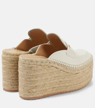 Gianvito Rossi Leather espadrille wedges | Thumbnail 3