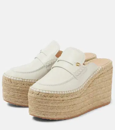 Gianvito Rossi Leather espadrille wedges | Thumbnail 4