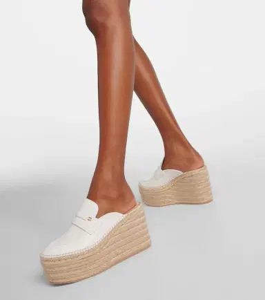 Gianvito Rossi Leather espadrille wedges | Thumbnail 5