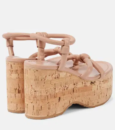 Gianvito Rossi Leather wedge sandals | Thumbnail 3