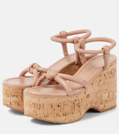 Gianvito Rossi Leather wedge sandals | Thumbnail 4