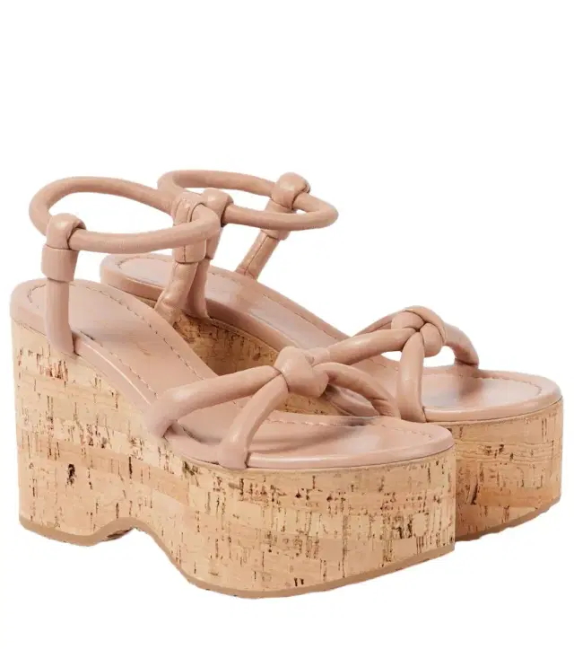 Gianvito Rossi Leather wedge sandals