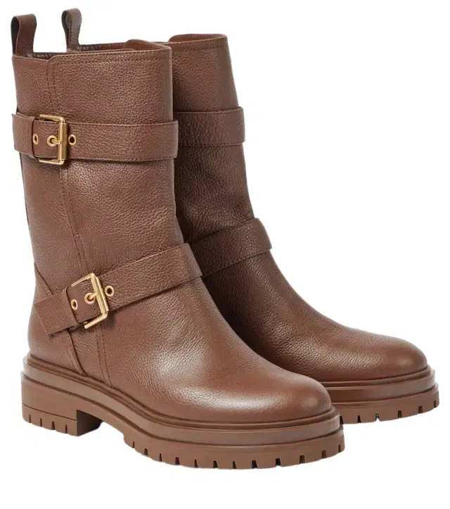 Gianvito Rossi Thiago leather biker boots
