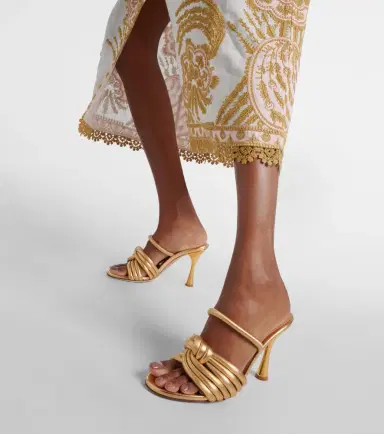 Gianvito Rossi Ottavia metallic leather sandals | Thumbnail 2