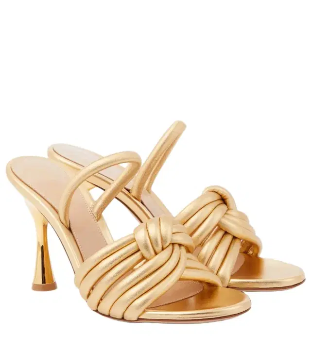 Gianvito Rossi Ottavia metallic leather sandals