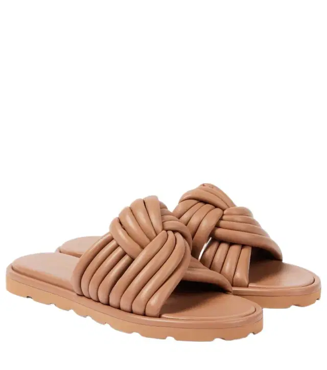 Gianvito Rossi Ottavia leather slides