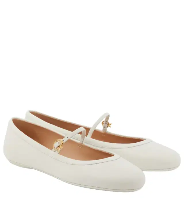 Gianvito Rossi Carla leather Mary Jane flats