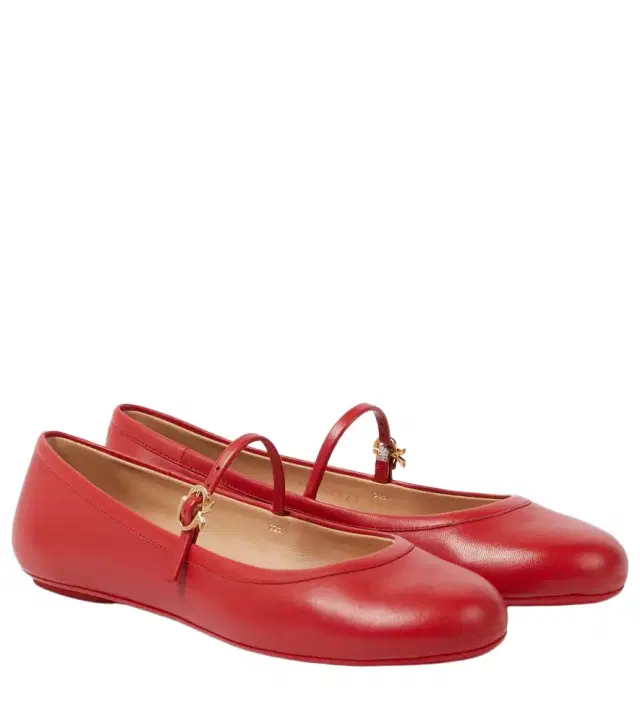 Gianvito Rossi Carla leather Mary Jane flats
