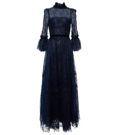 Costarellos Ruched lace gown | Thumbnail 1